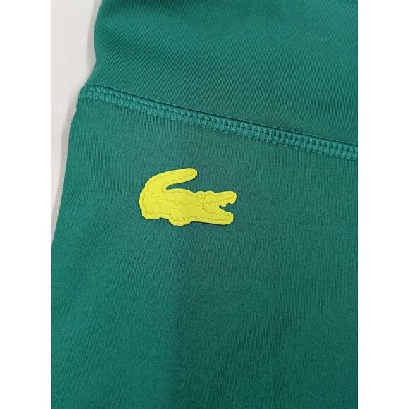 Lacoste Sport Women's Slim Fit Green Bike Shorts Womens Sz 42 Large - Picture 7 of 8